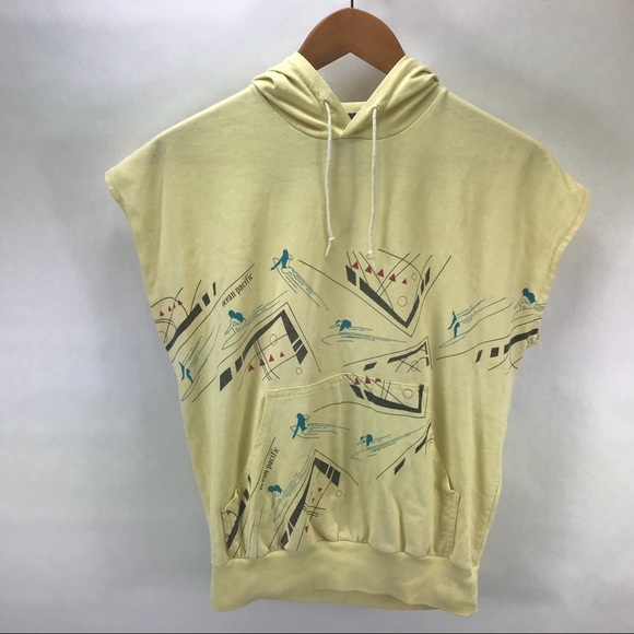 OP Other - VTG 80s OP Yellow Sleeveless Muscle Shirt Hoodie